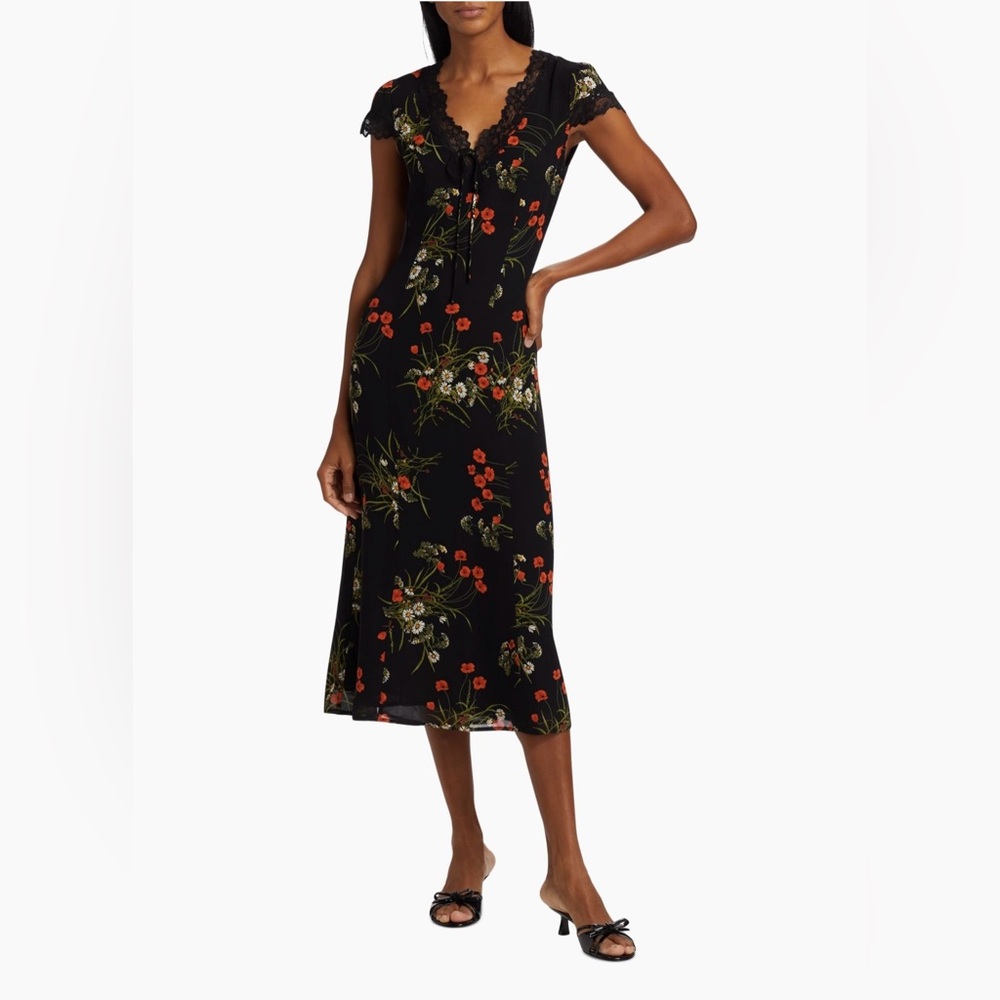 Reformation Tiffie Dress In Floral, brand new without tags, never worn, no flaws - Picture 2 of 16